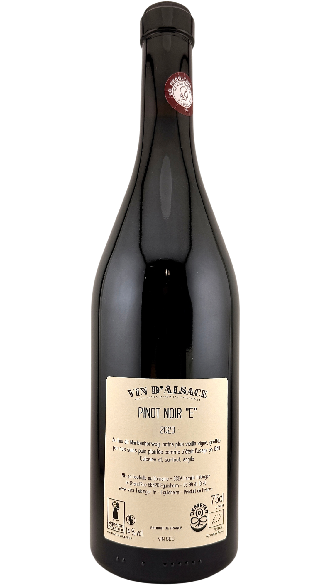Alsace Pinot noir "Eguisheim S60-9.10"