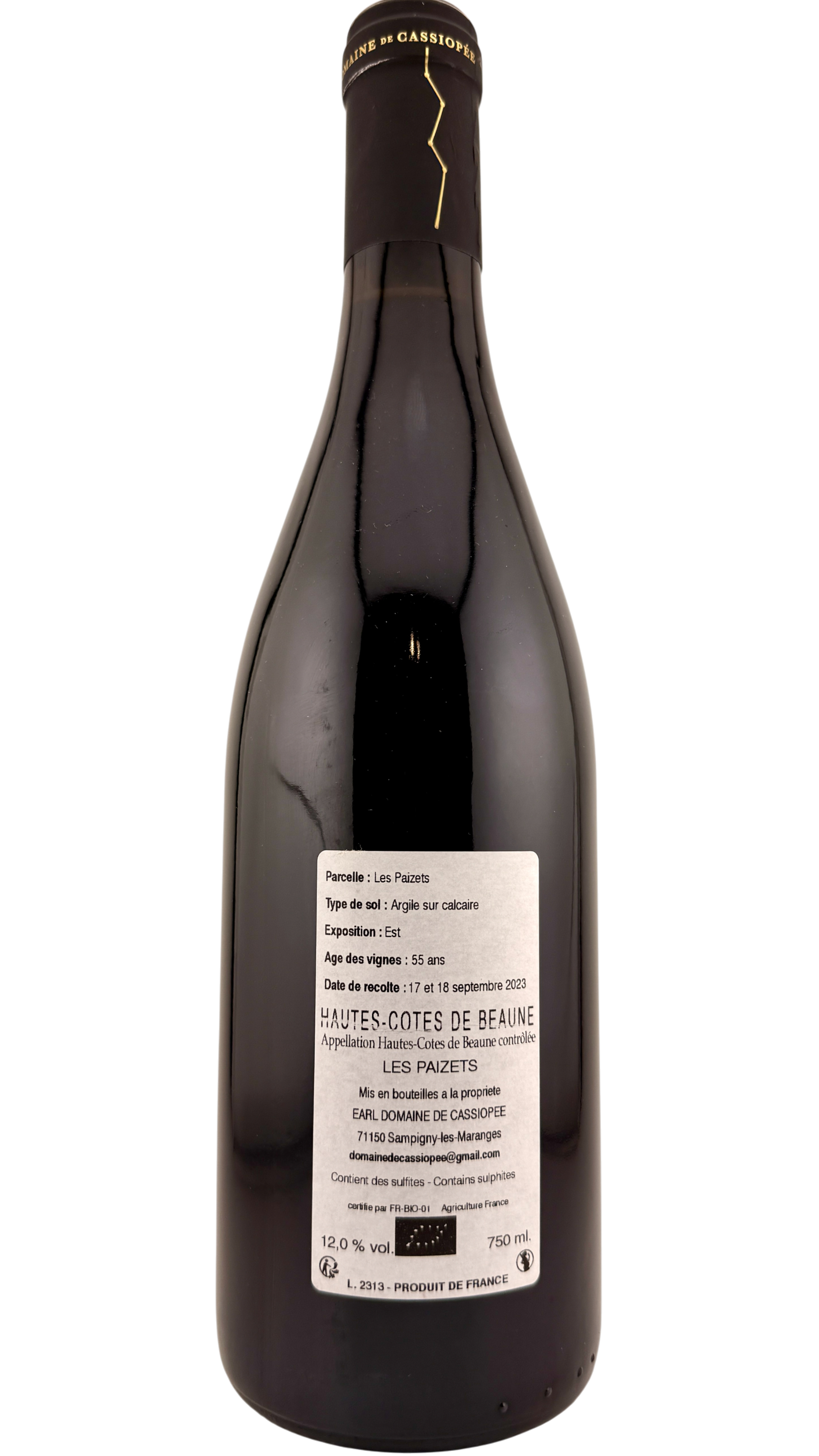 Bourgogne hautes côtes de beaune _Les Paizets_ Domaine de Cassiopée