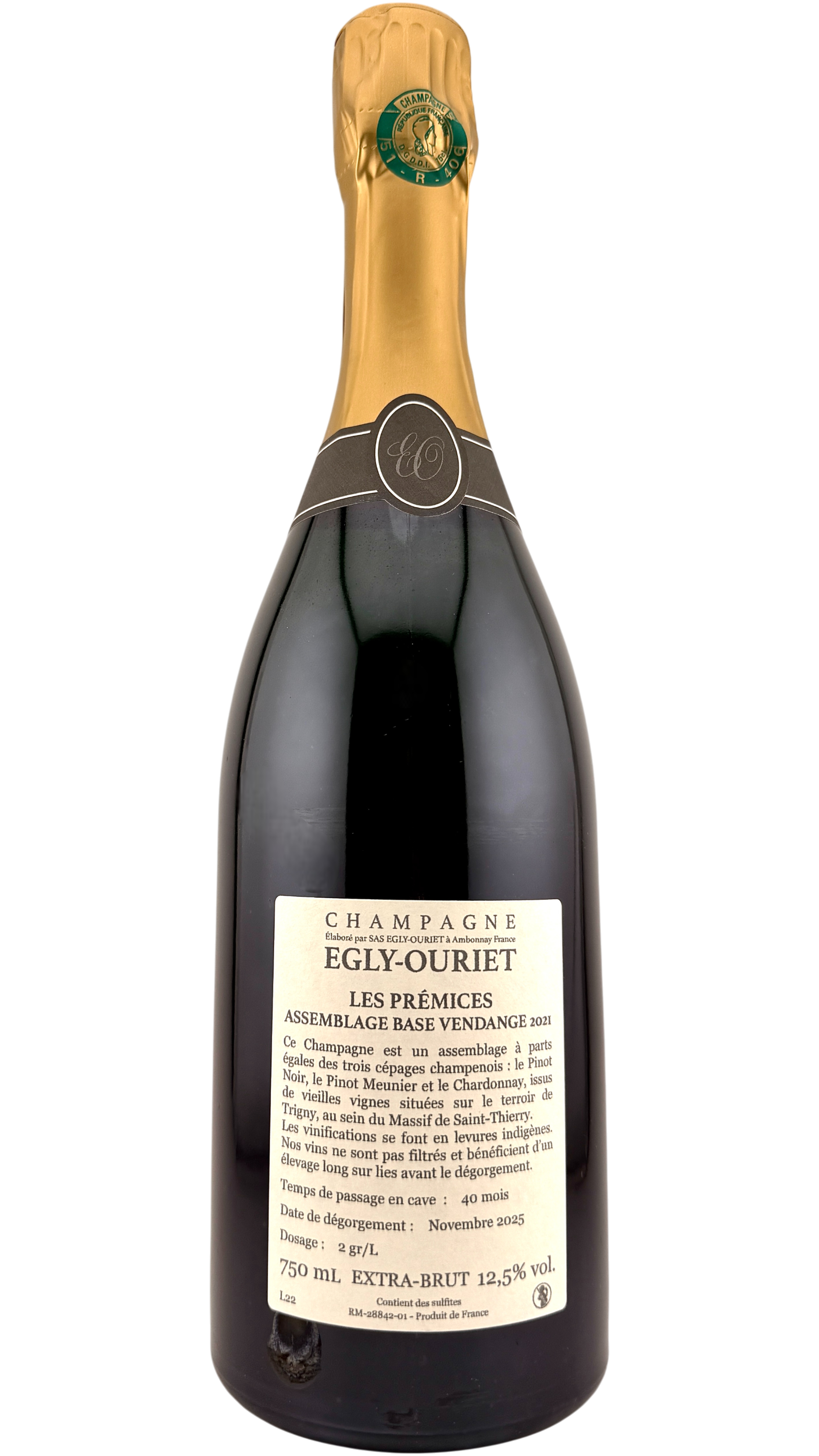 Champagne Les Prémices Egly Ouriet vin blanc effervescent sparkling wine pinot noir pinot meunier chardonnay bio biodynamie organic wine natural wine vin naturel