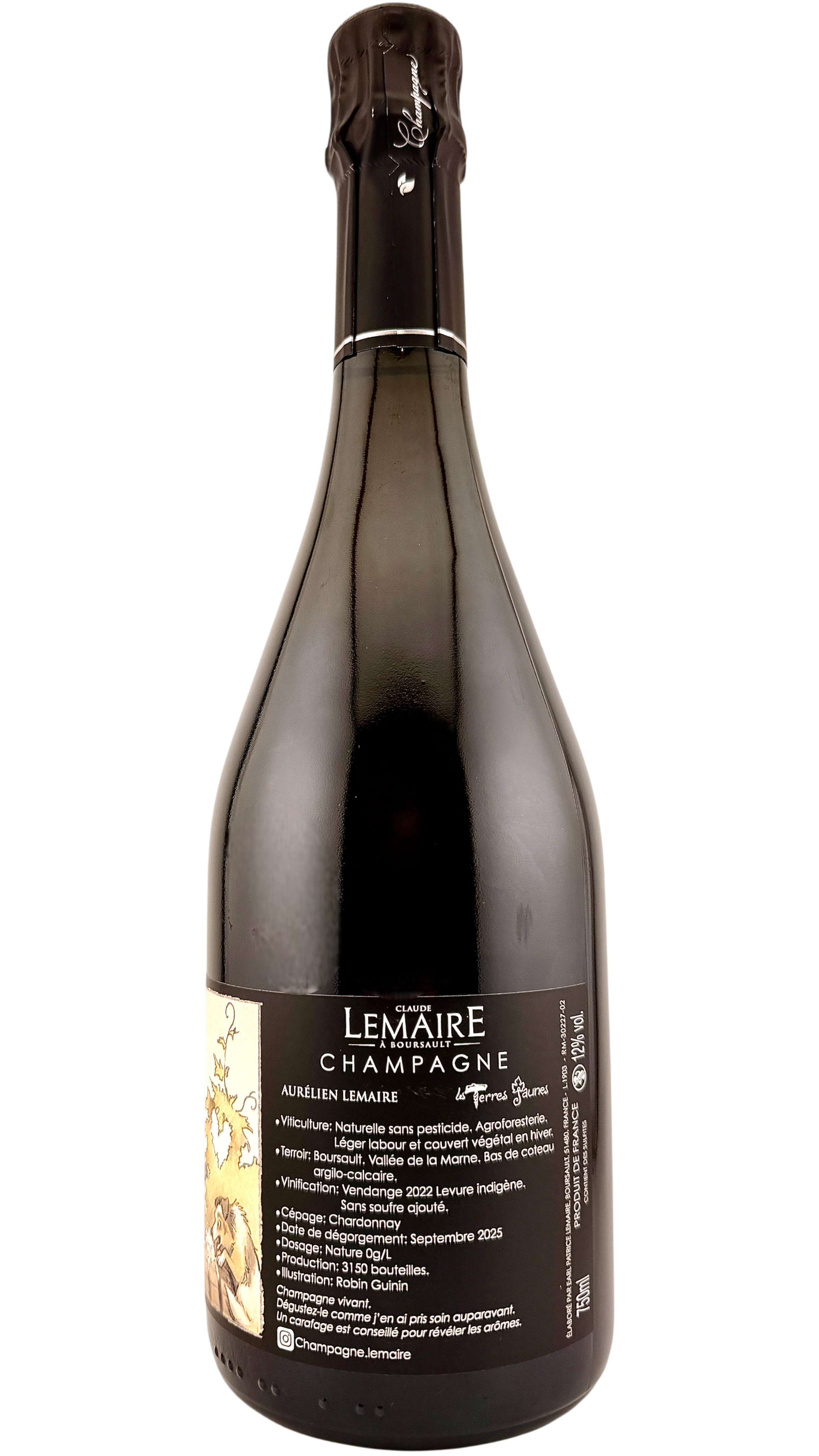 Champagne Les Terres Jaune Aurélien Lemaire