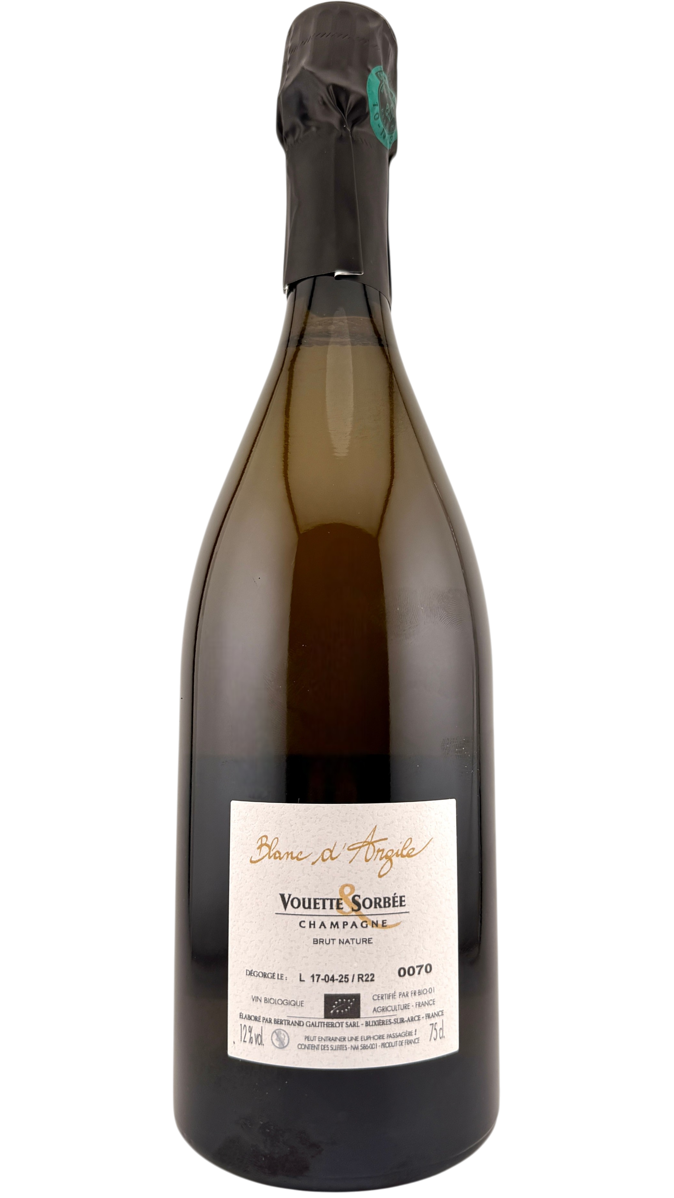 Champagne "Blanc d'Argile" Vouette et Sorbée