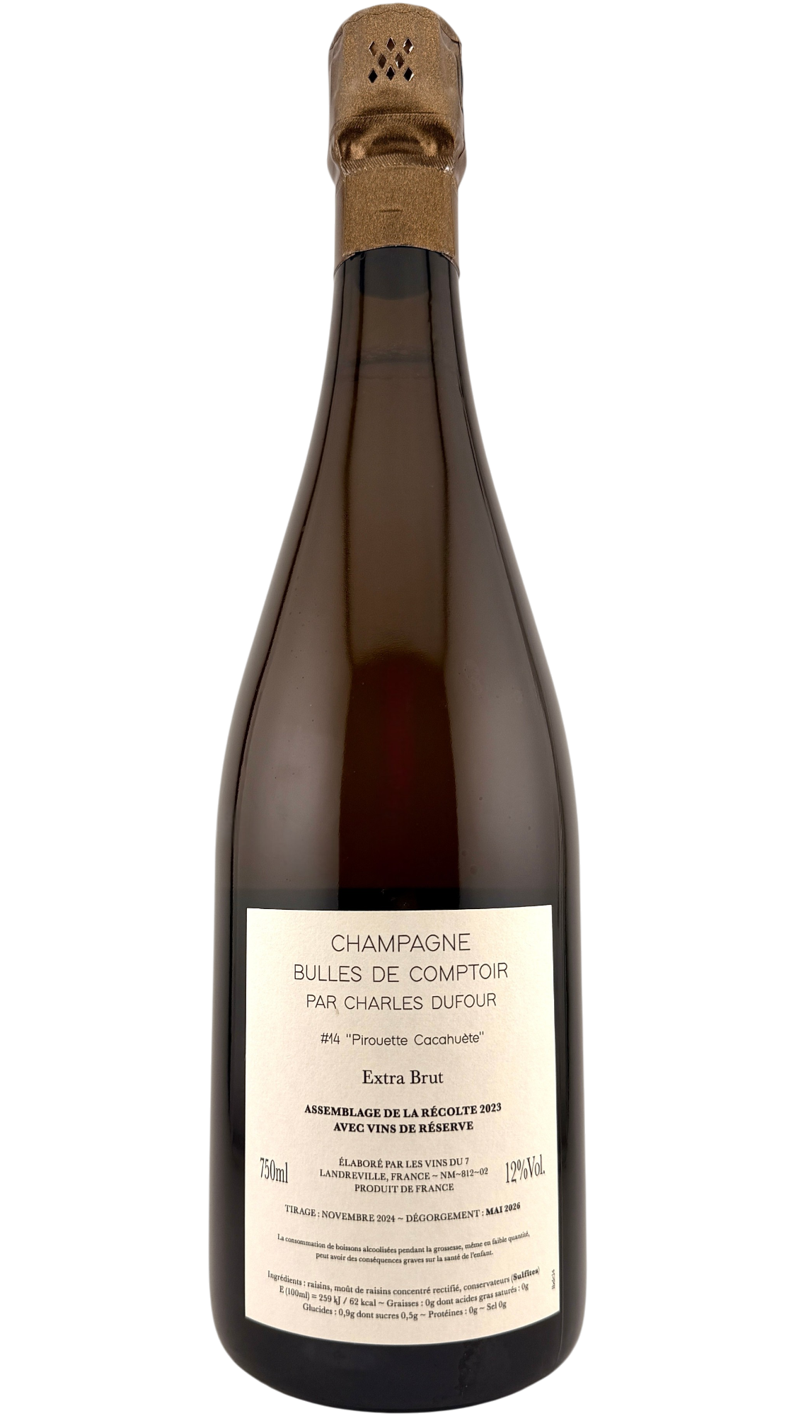 Champagne "Bulles de Comptoir #14 Pirouette Cacahuète"