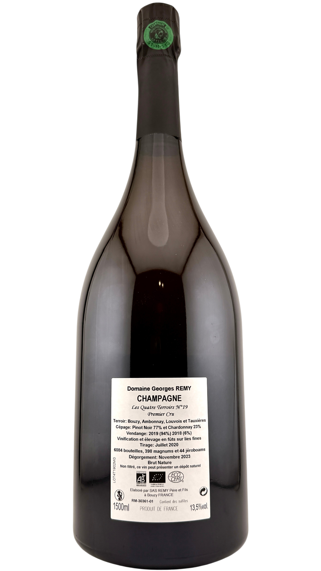 Champagne extra-brut premier cru "Les Quatre Terroirs" MAGNUM