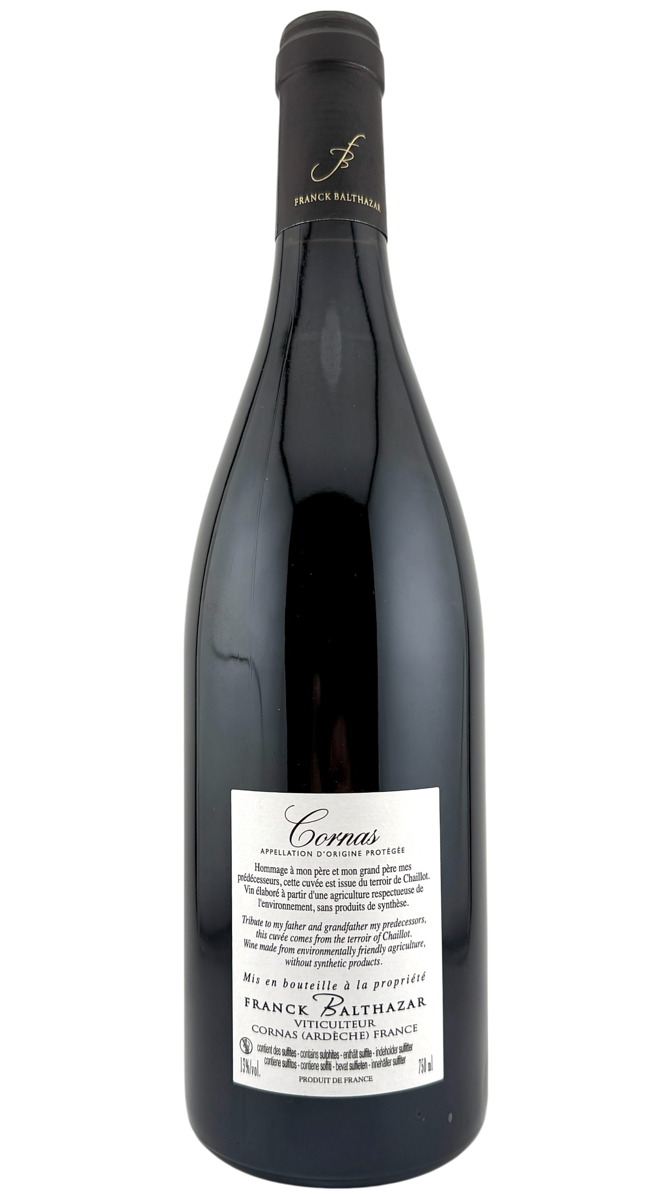 Cornas Chaillot Cuvée Hommage Domaine Franck Balthazar