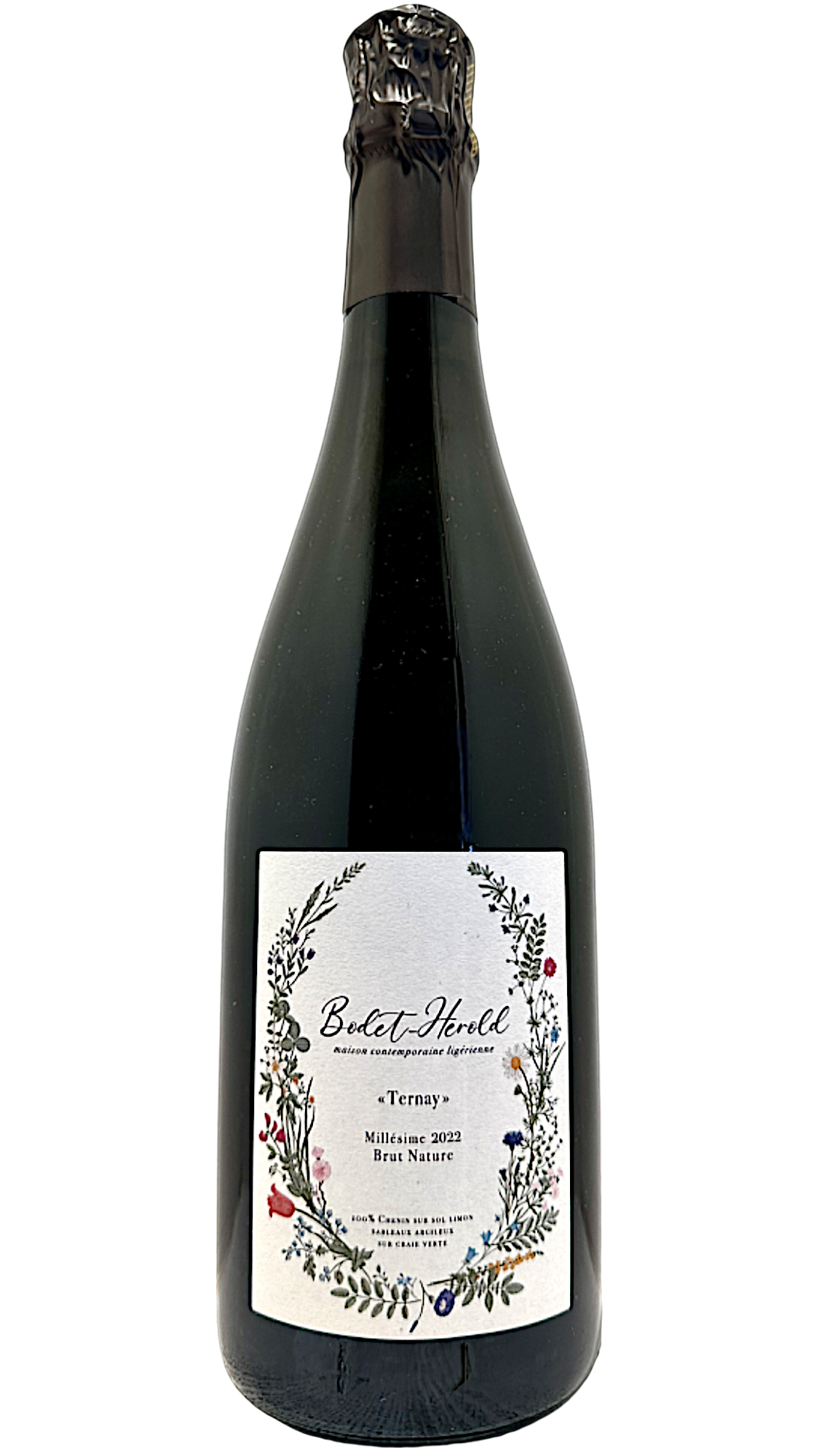 Crémant de loire Ternay 2022 Maison Bodet-Herold vin de la loire valley wine sparkling white wine vin blanc effervescent chenin grappes bio biodynamie biodynamic clos rougeard