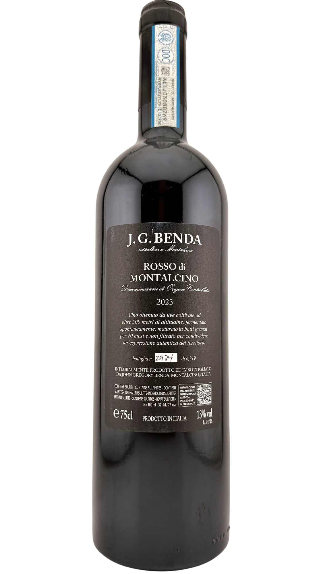 IGT Rosso di Montalcino, J.G Benda