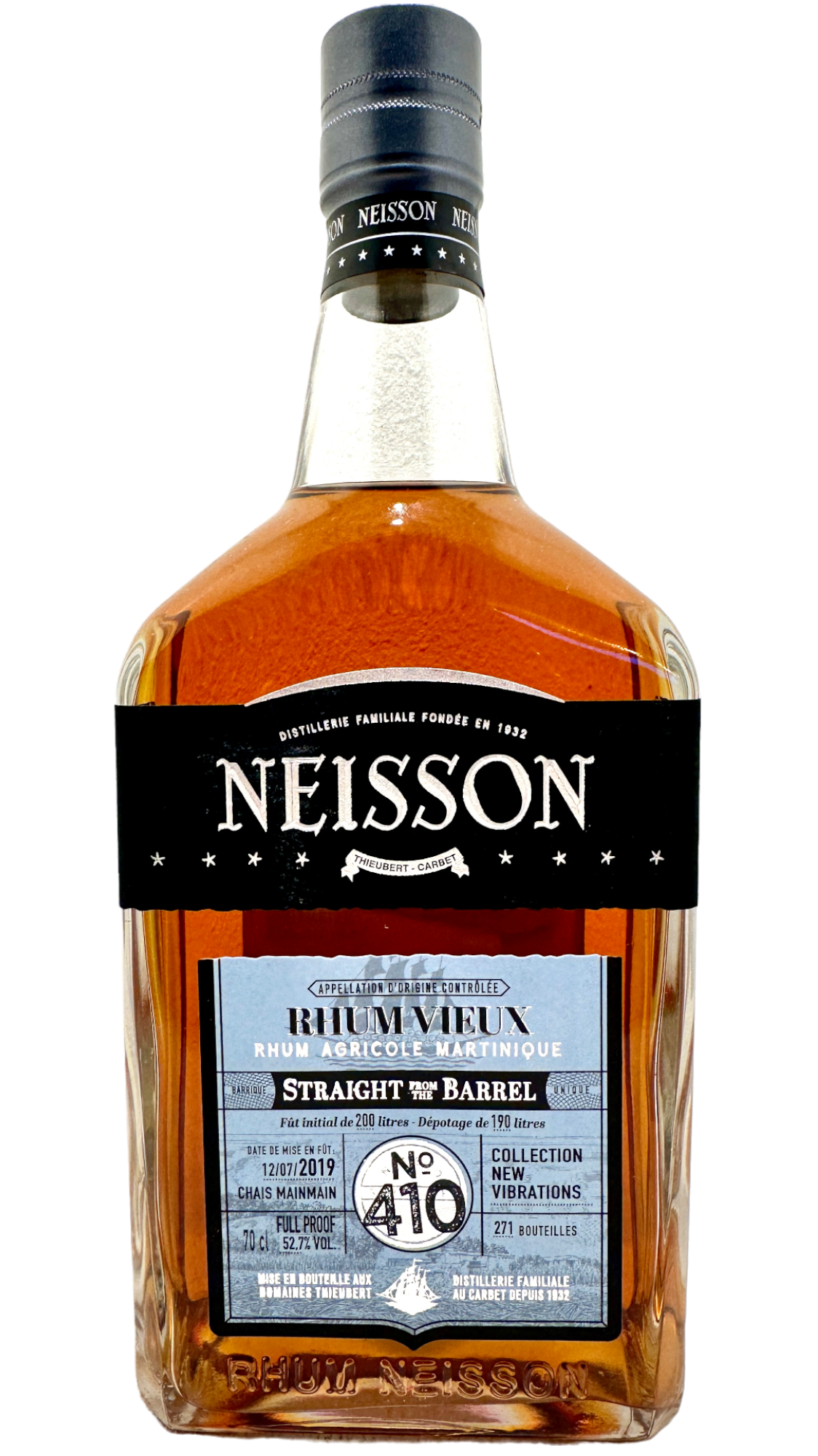 Rhum Neisson Straight from the barrel N410 Chai Mainmain Rhum martinique