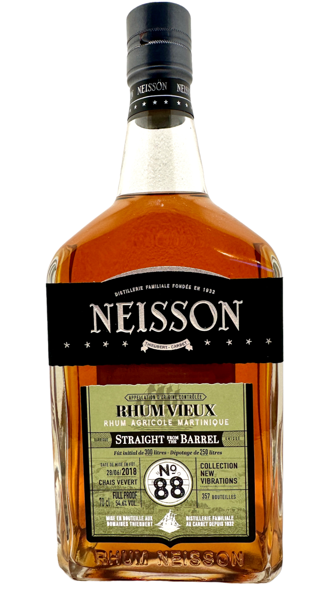 Rhum Neisson Straight from the barrel N88 Chai Vevert Rhum martinique