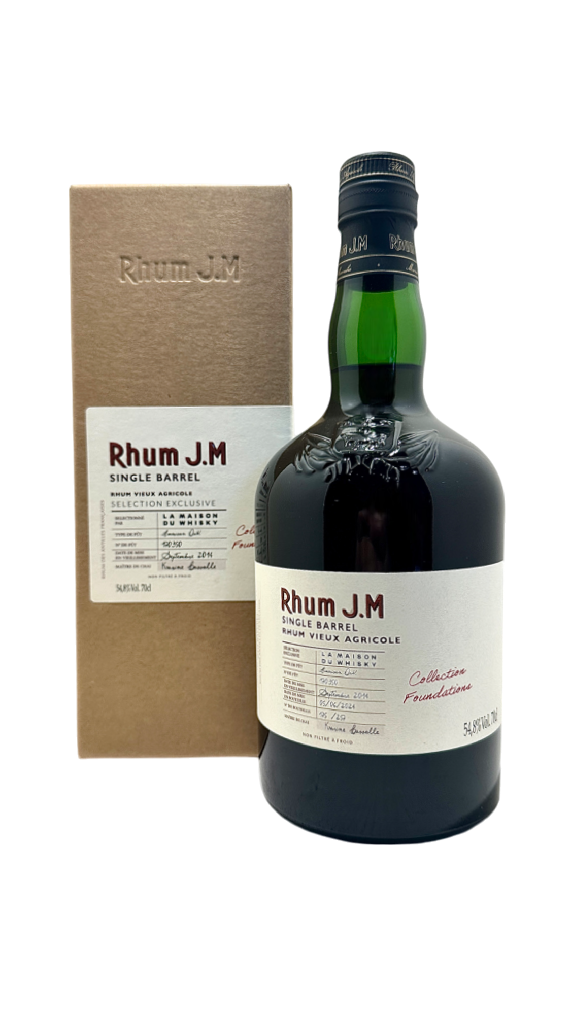 RHUM J.M 9 ans "Single Barrel #170350 Foundations" 2014 (54.80%) AOC Rhum vieux de la martinique spirit spiritueux canne à sucre rhum agricole