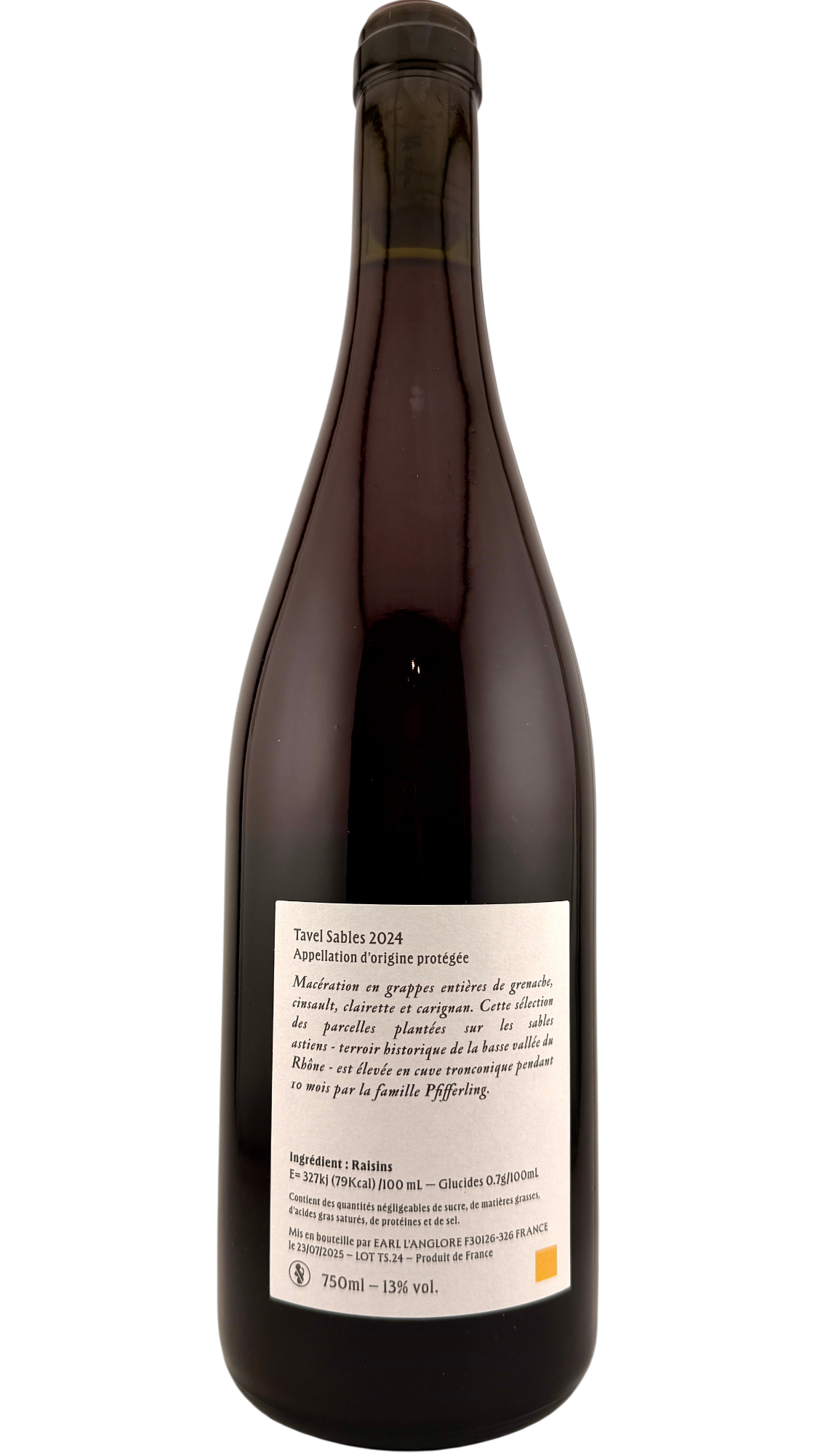 Vin de France Tavel sables Domaine l'anglore