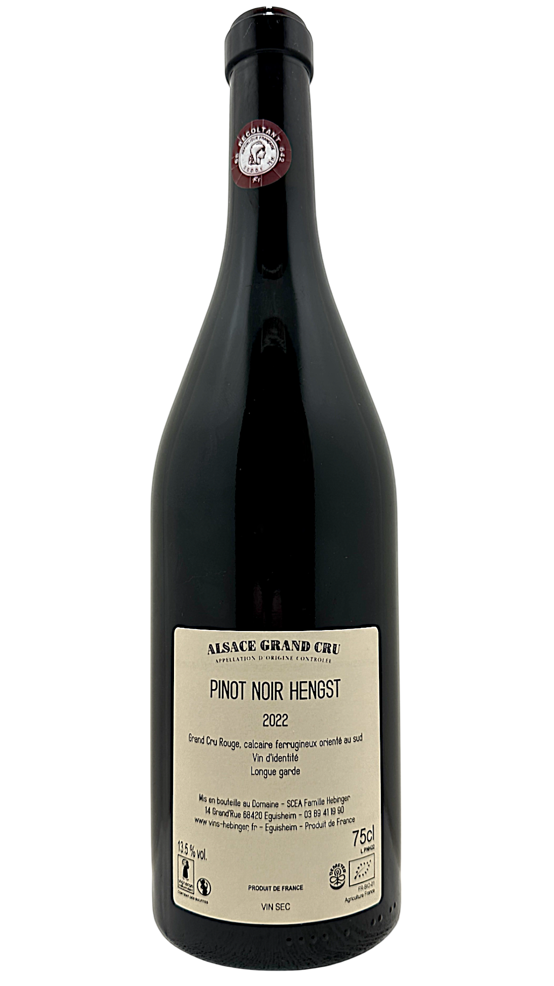 Alsace Grand Cru Hengst Pinot Noir Domaine Hebinger