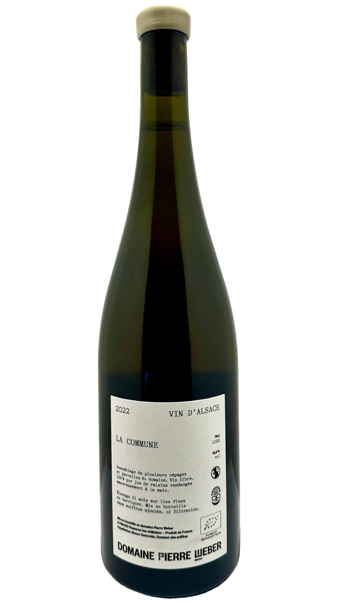 Vin d'alsace alsacien wine biologique biodynamie organic wine domaine pierre weber la commune vin blanc white wine