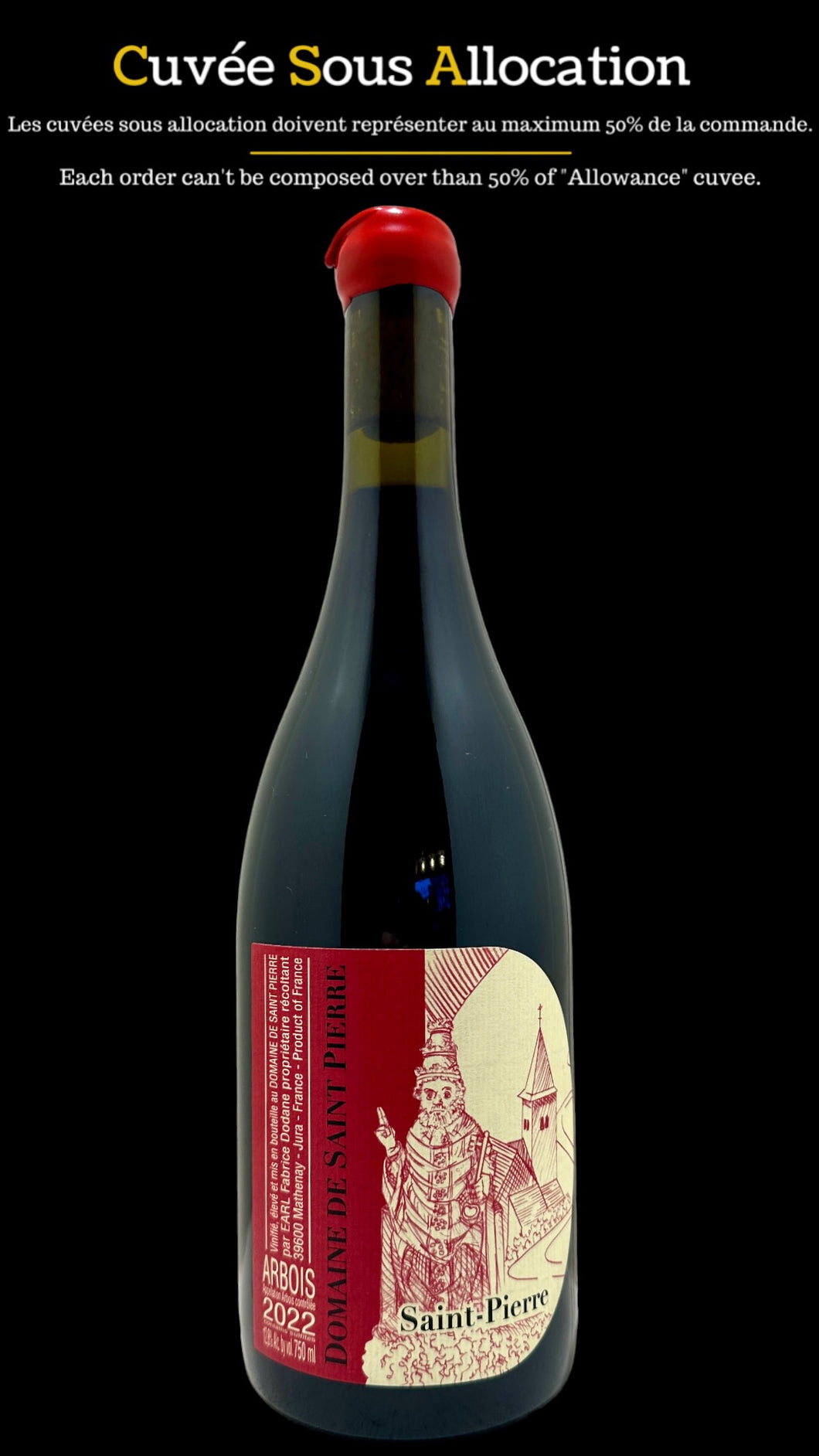 Arbois Rouge Pinot noir Fabrice Dodane Domaine Saint pierre
