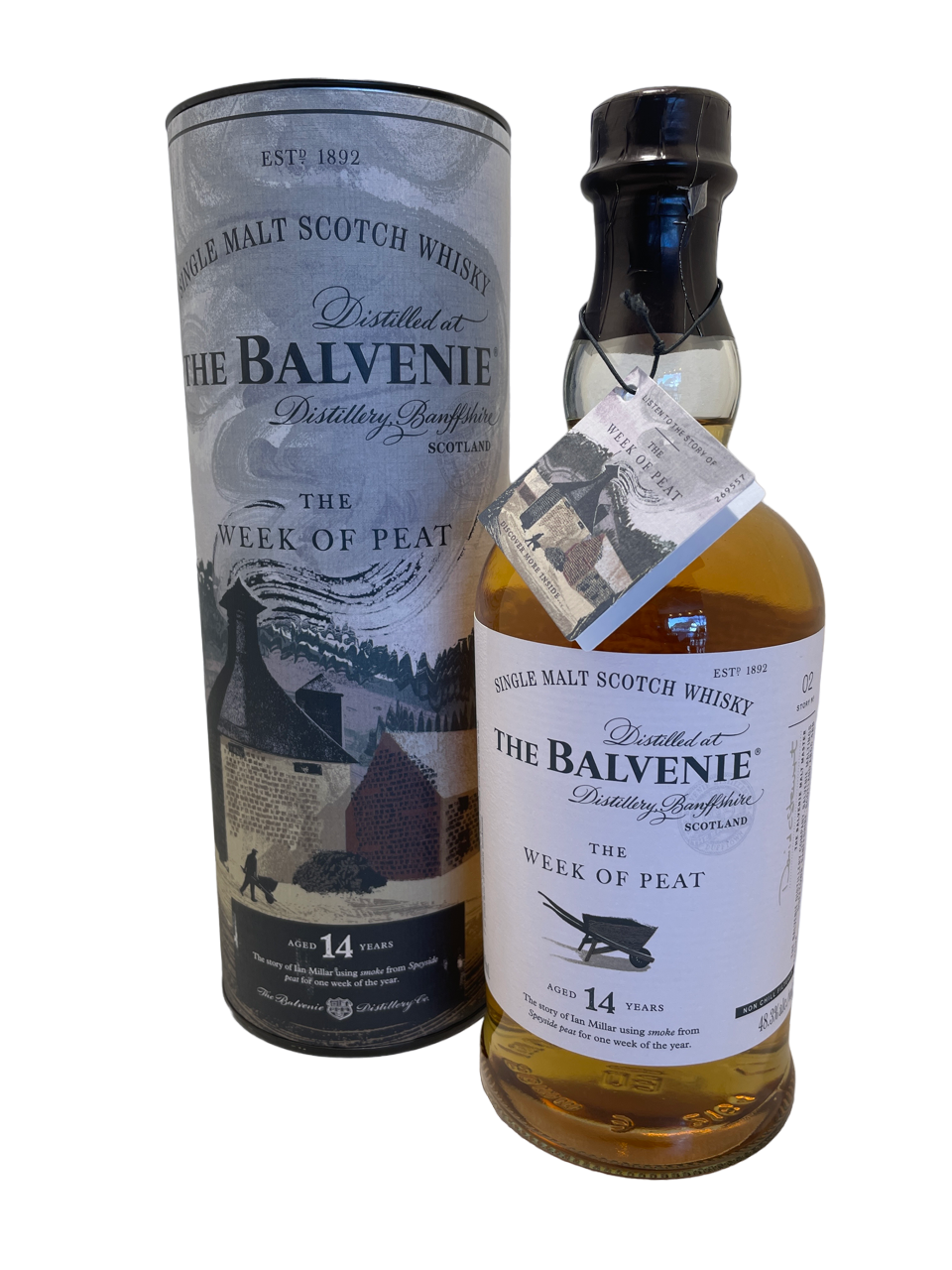 scotch whisky single malt dufftown highland the balvenie the week of peat 14 years old spirit spiritueux
