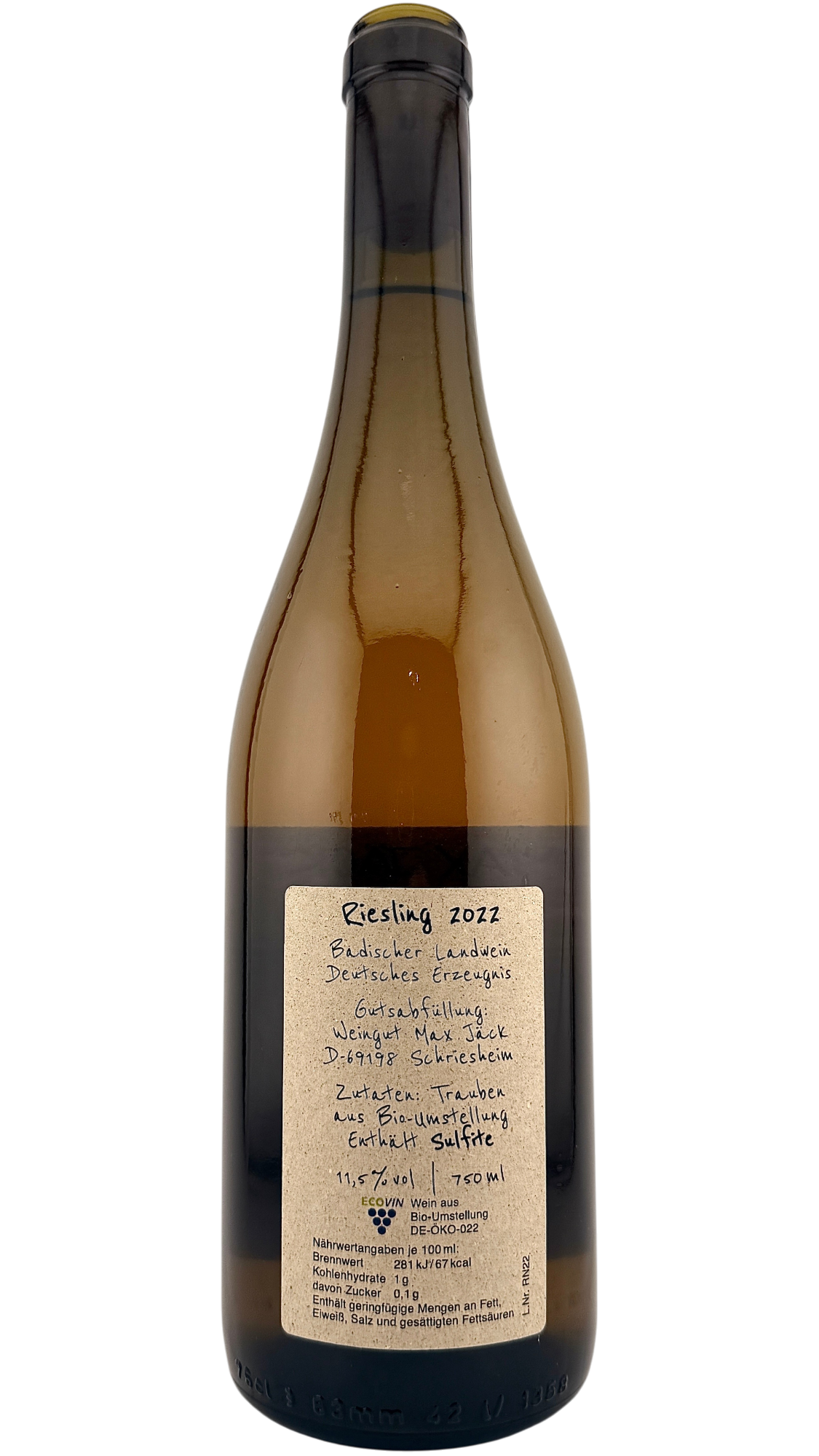 Badischer landwein Riesling "Neunöter"