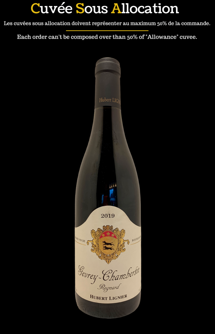 Bourgogne vin burgundy wine organic biodynamie pinot noir domaine hubert lignier gevrey chambertin regnard