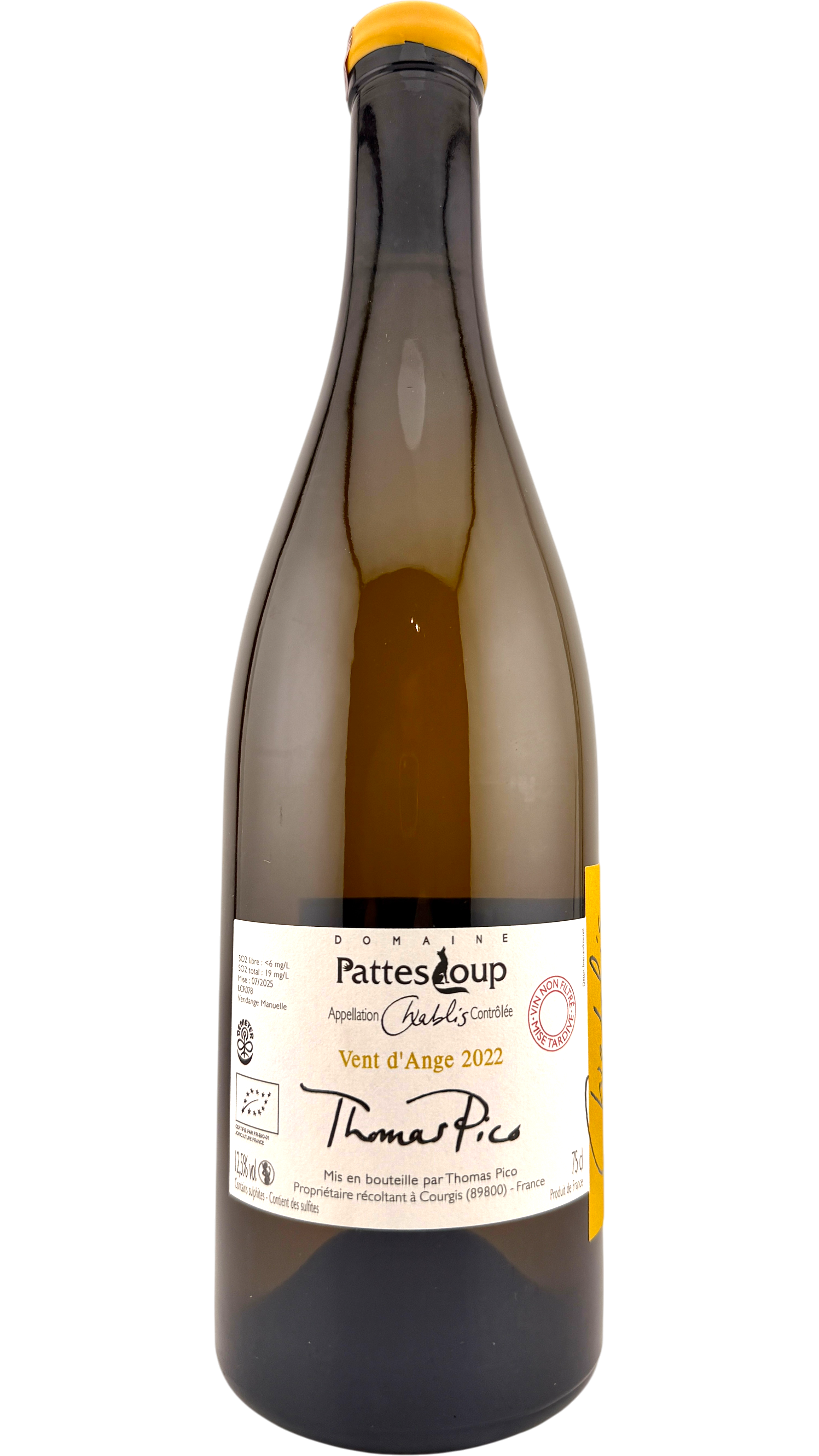 Chablis _ Vent d'ange, Mise tardive _ Domaine Pattes Loup