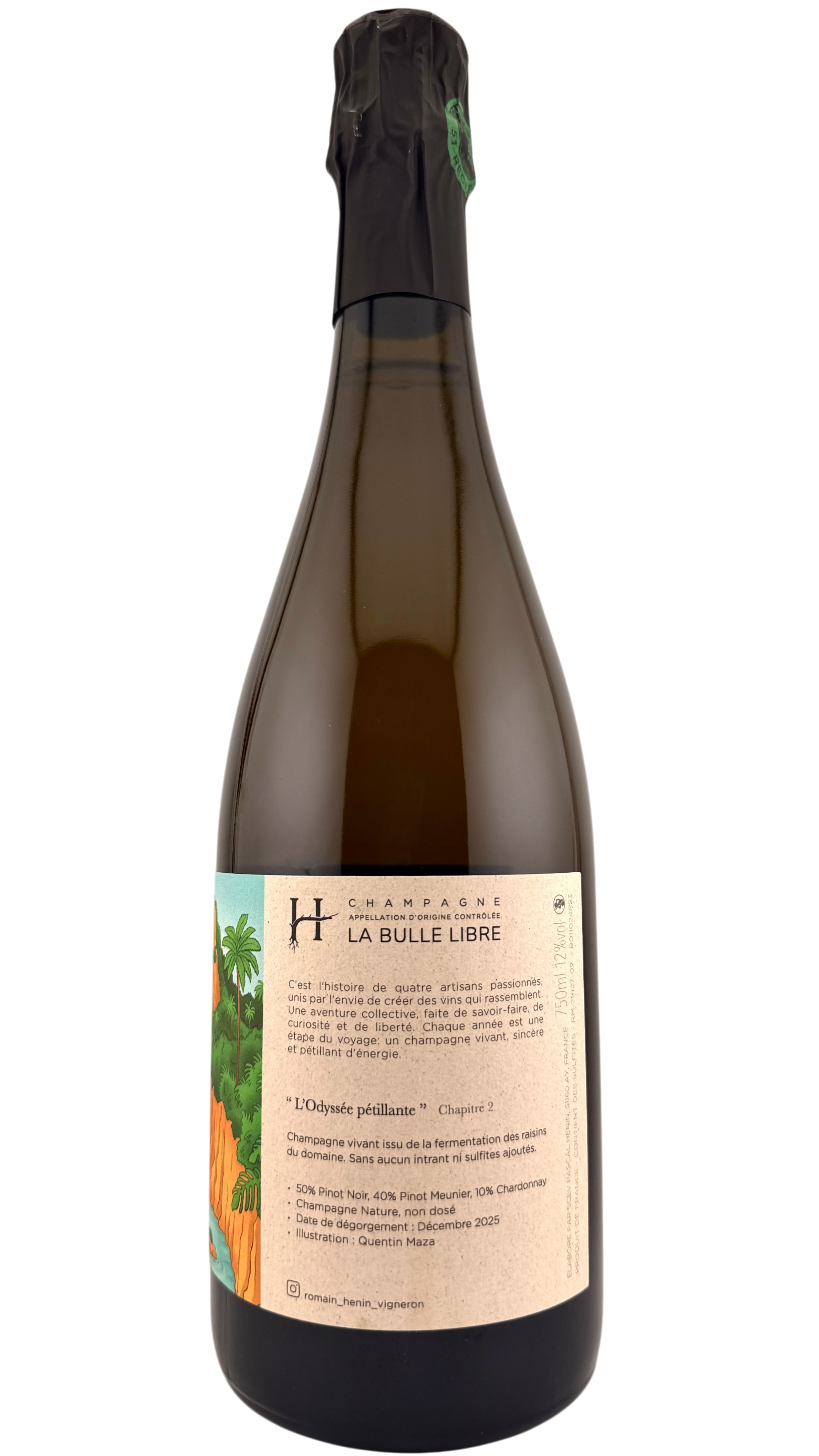 Champagne brut-nature "L'odyssée pétillante" Chapitre 2