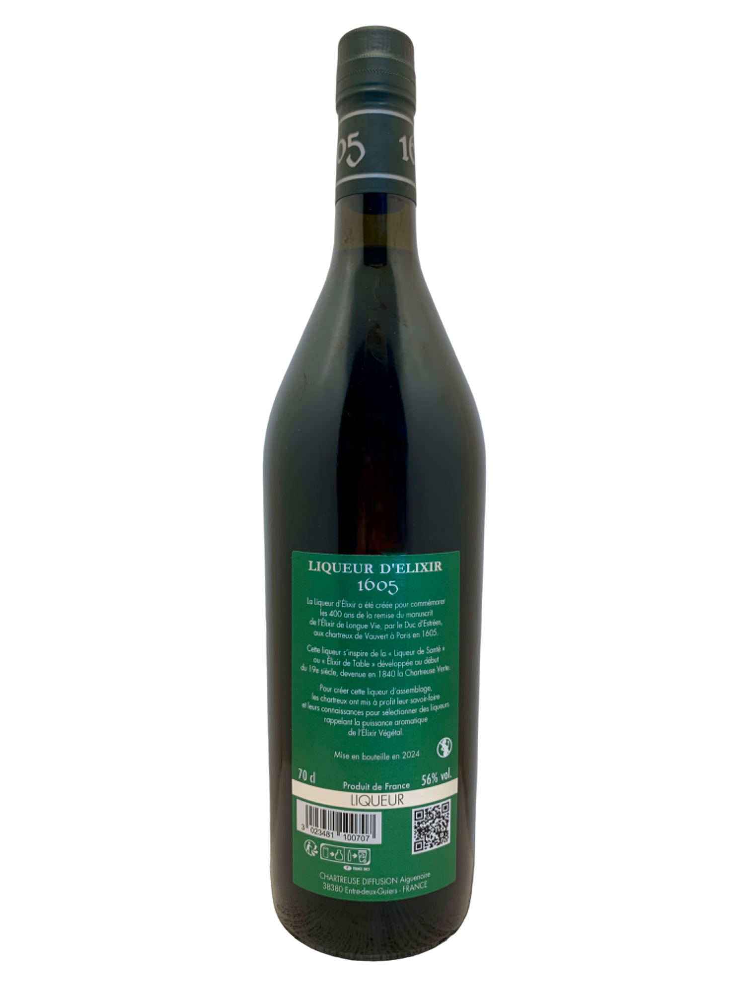 Chartreuse "Liqueur d'elixir 1605"
