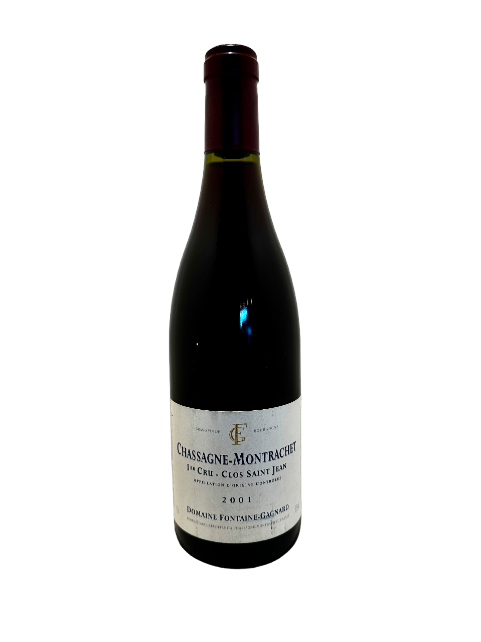 Chassagne Montrachet 1er cru Clos saint jean 2001 Domaine Fontaine Gagnard Bourgogne Pinot Noir 