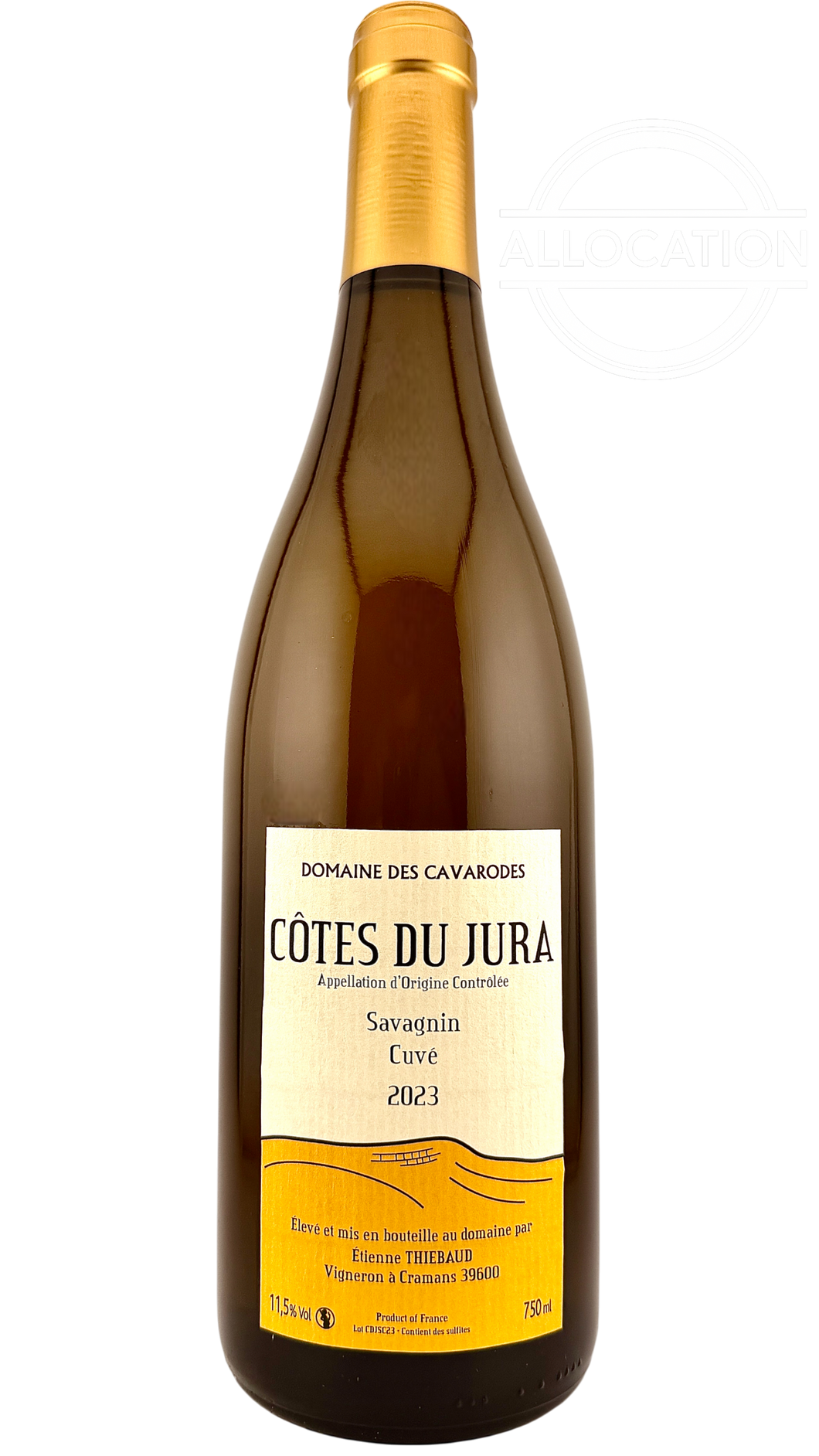 Côtes du jura Savagnin Cuvé Domaine des cavarodes