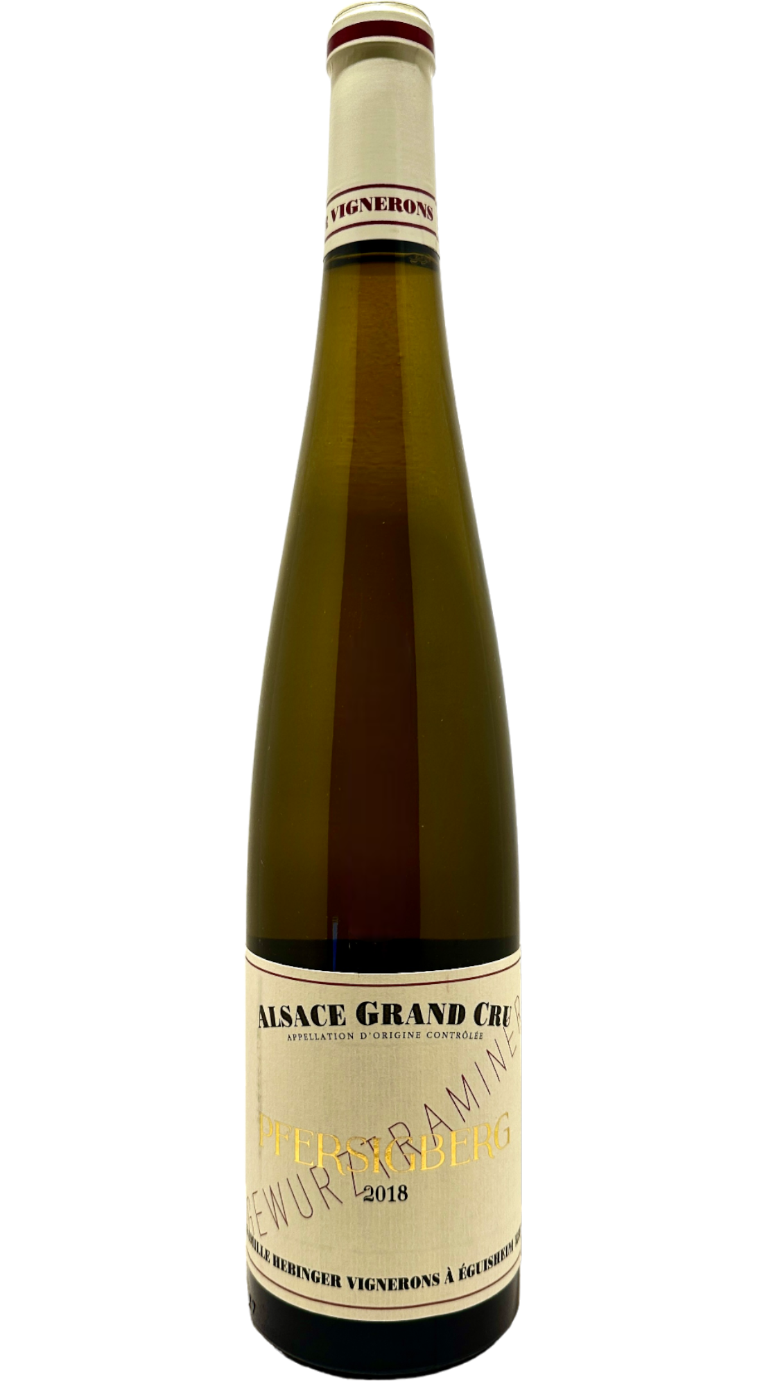 Gewurztraminer Grand cru pfersigberg Domaine Hebinger.