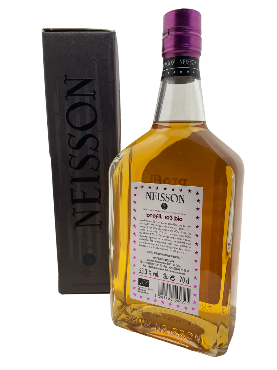 Rhum agricole Neisson "Profil 105 'Bio"
