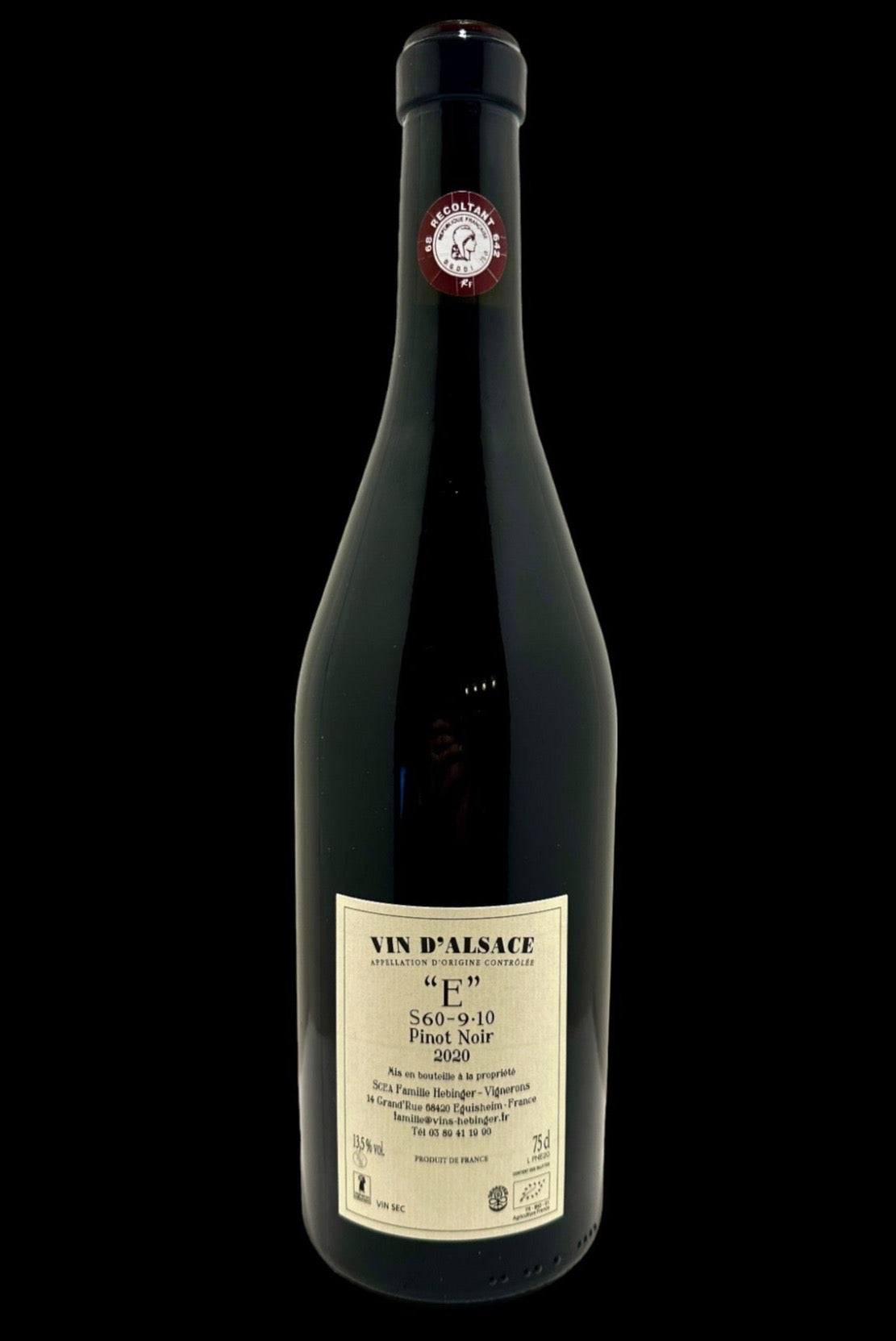 Pinot Noir E Eichberg grand cru Alsace Domaine Hebinger