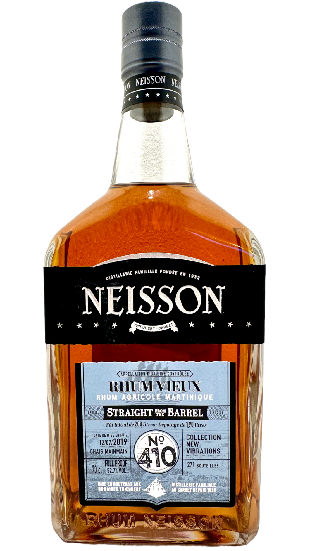 Rhum Neisson Straight from the barrel N410 Chai Mainmain Rhum martinique 