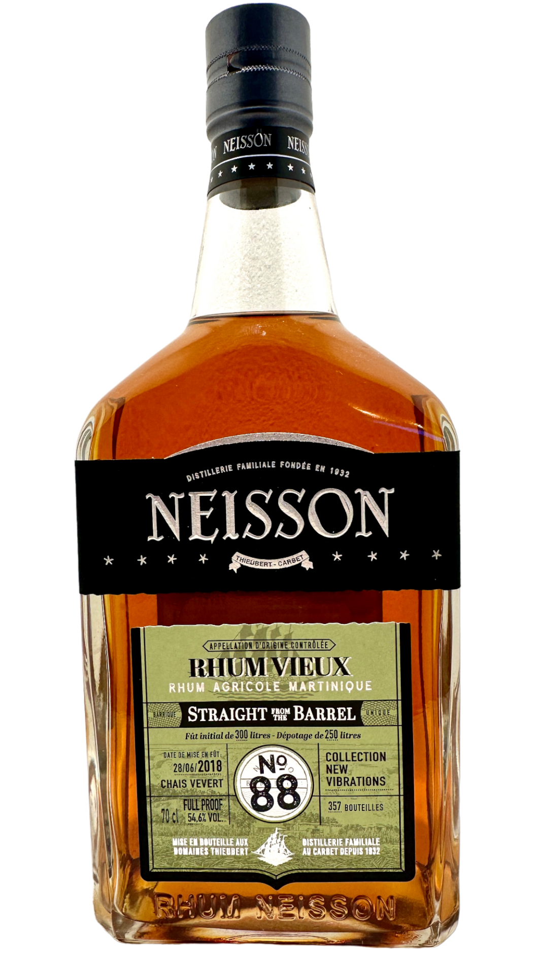 Rhum Neisson Straight from the barrel N88 Chai Vevert Rhum martinique 