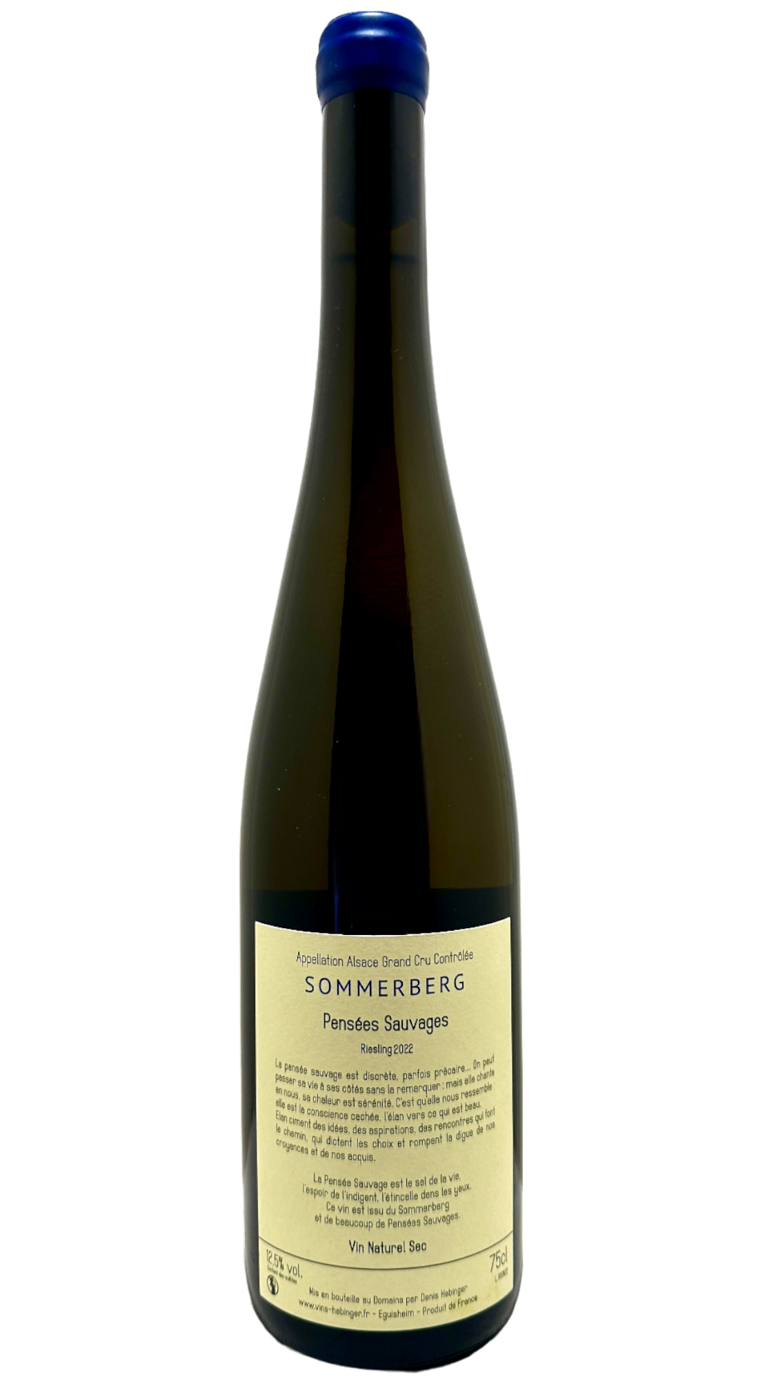 Riesling Grand cru Sommerberg Pensées sauvages Domaine Hebinger