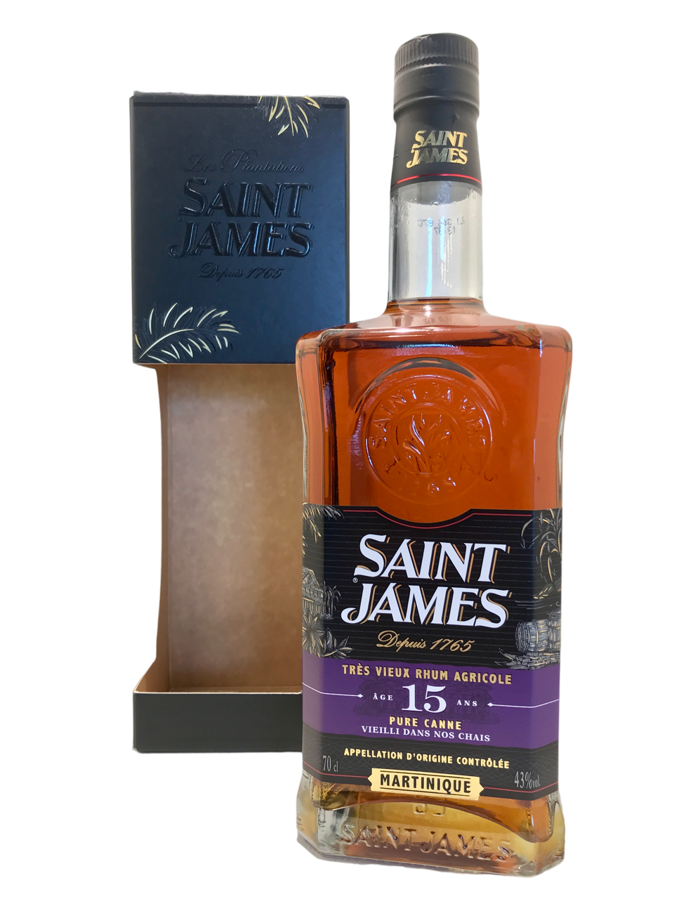 rhum ambré agricole amber rum spirit spiritueux martinique saint james 15 ans