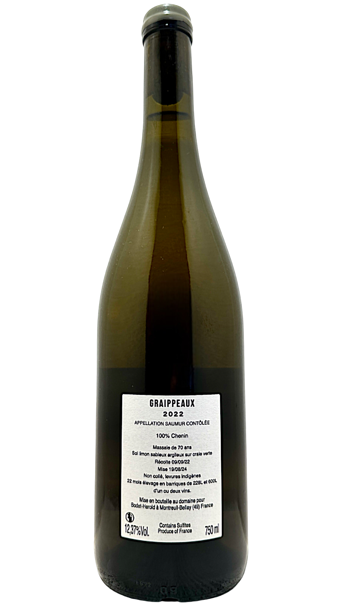 Saumur Graippeaux Etienne Bodet  La Durandière Saumur Graippeaux Etienne Bodet  La Durandière vin de loire valley wine chenin grappes dry white wine bio biodynamic biodynamie clos rougeard
