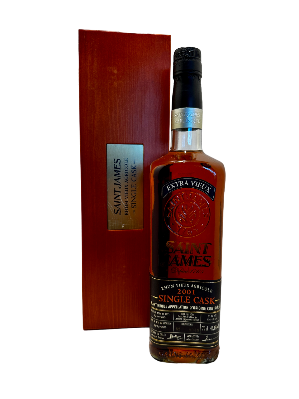 rhum ambré agricole amber rum spirit spiritueux martinique rhum vieux agricole saint james single cask 2001 extra vieux