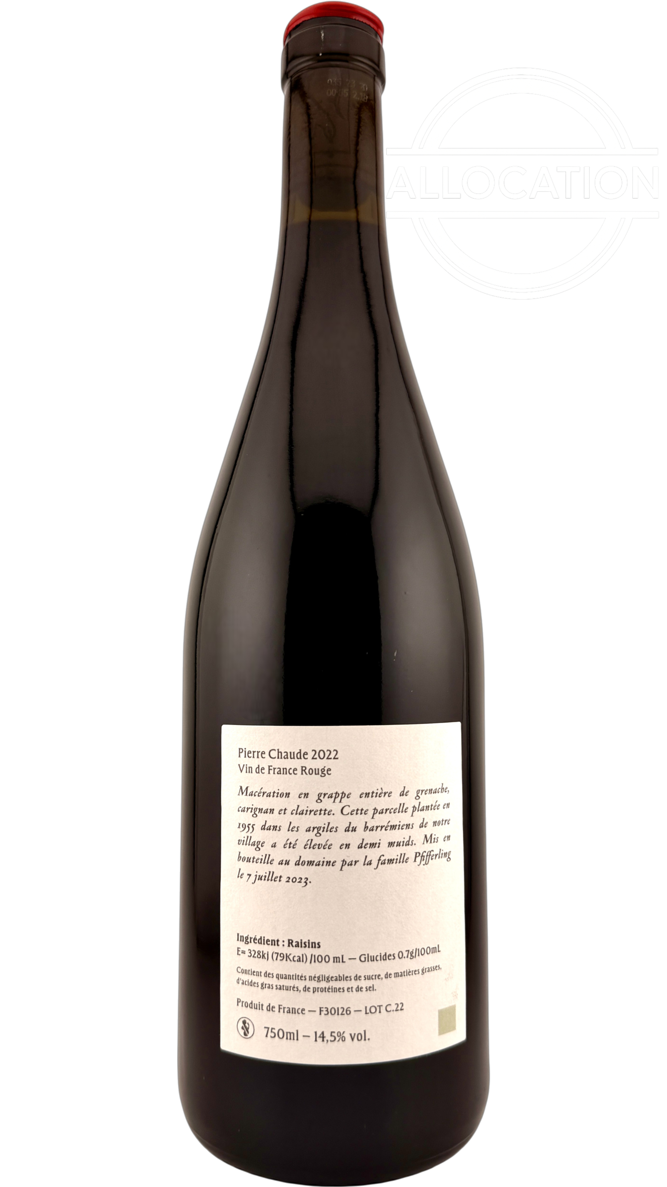 Vin de France Pierre Chaude Domaine l'anglore