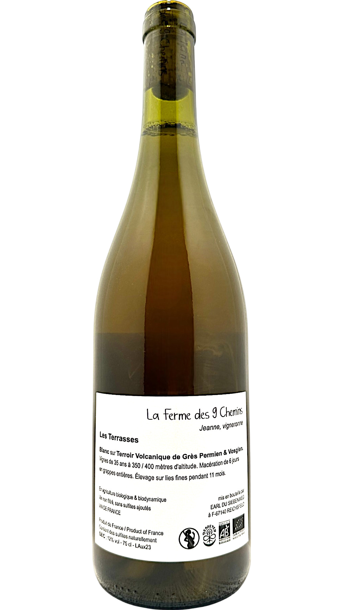 Vin de France "Les terrasses" (macération)