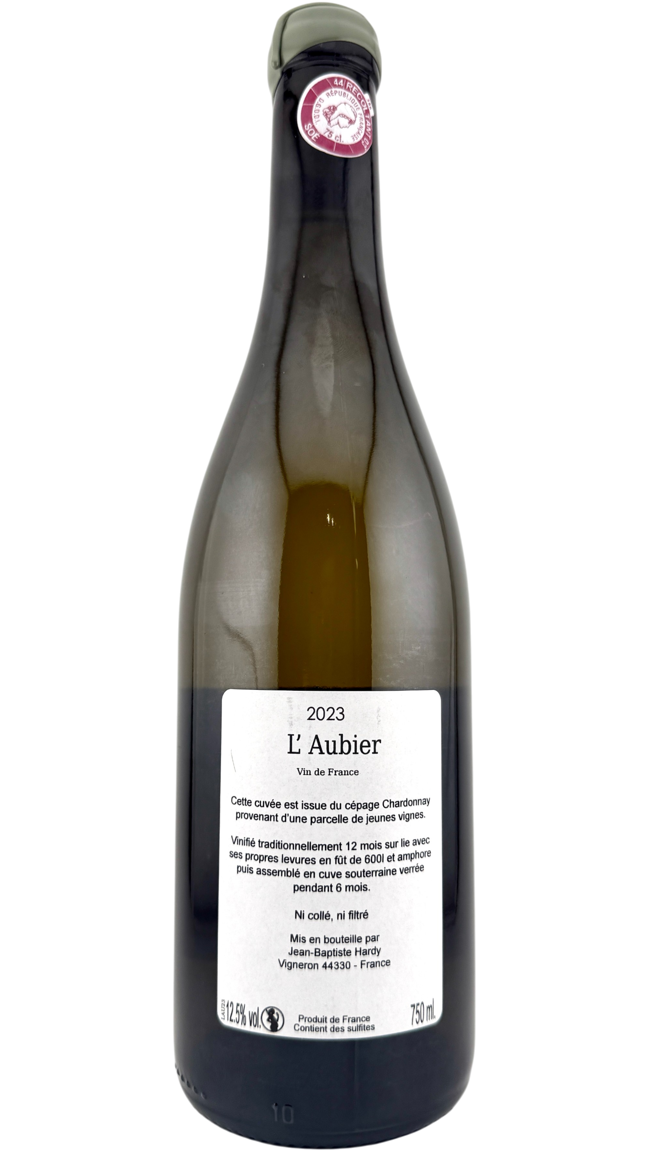 Vin de France l'Aubier Jean Baptiste Hardy