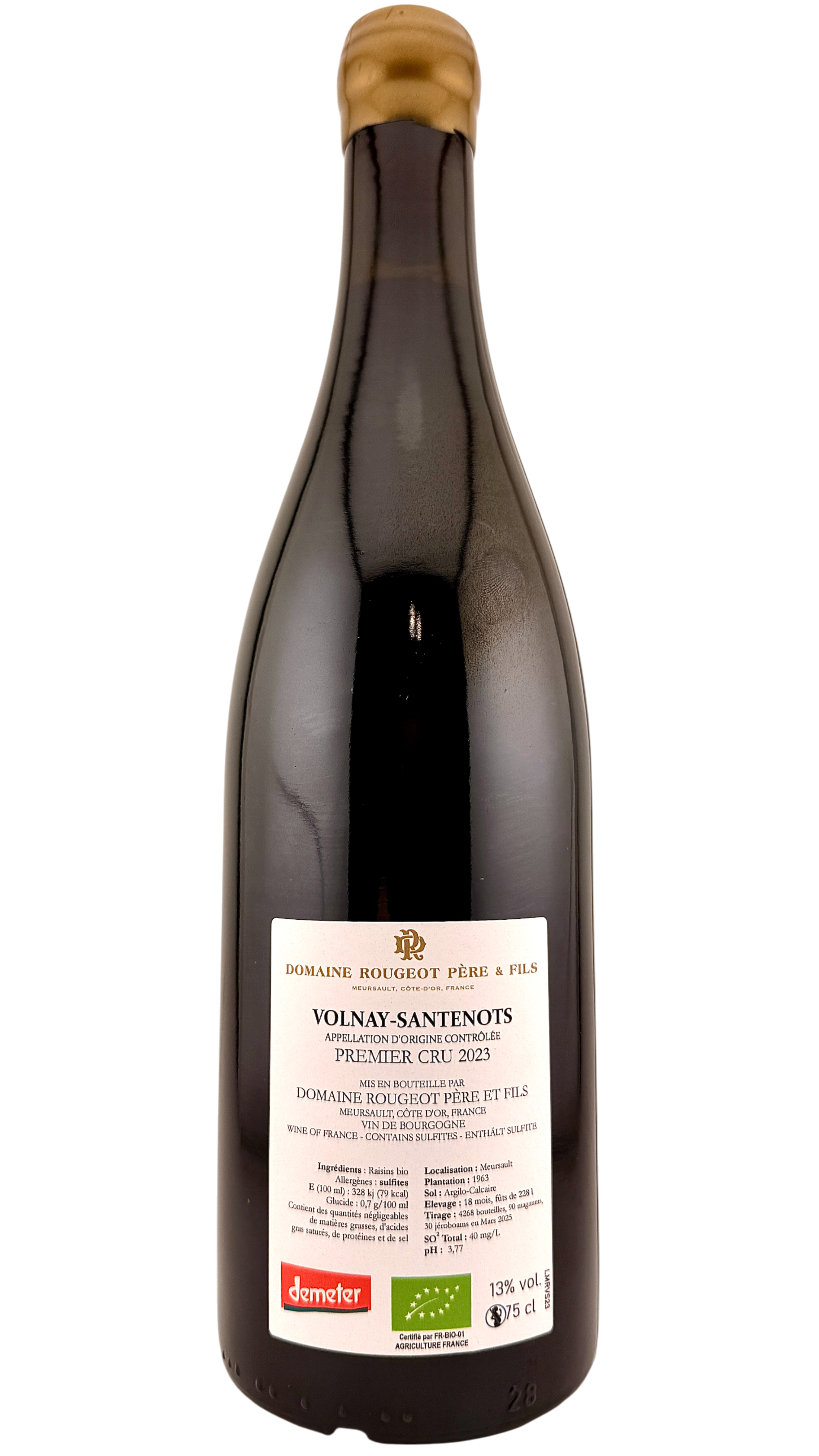 Volnay 1er santenots  Domaine Rougeot