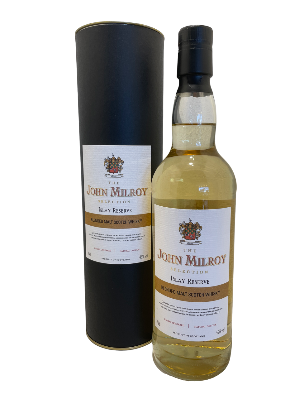 single malt scotch whisky spirit spiritueux ecosse john milroy islay reserve